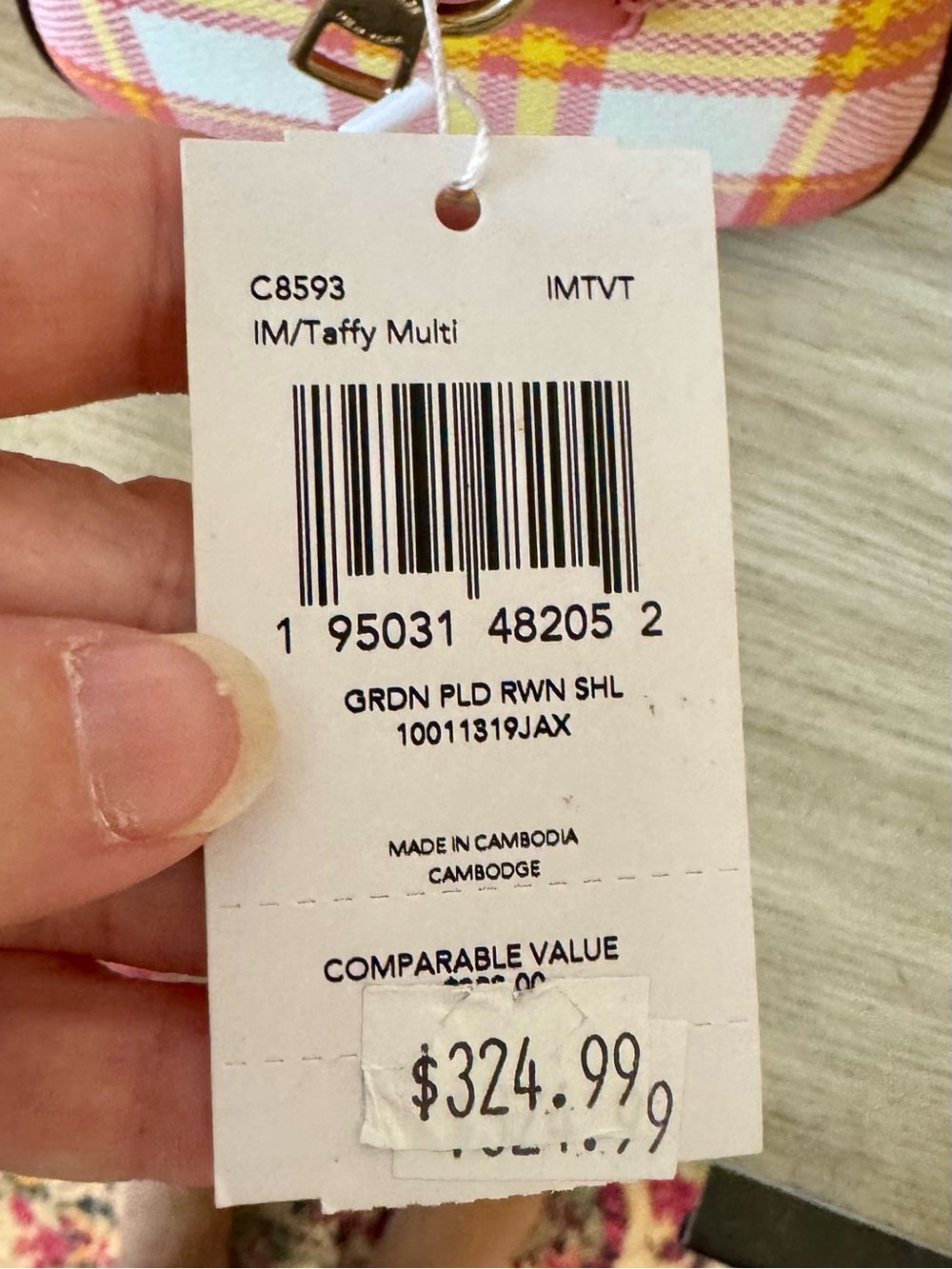 Coach Garden Plaid Rowan Top Handle Satchel/Crossbody in TAffy LIMITED EDITION - Picture 16 of 16
